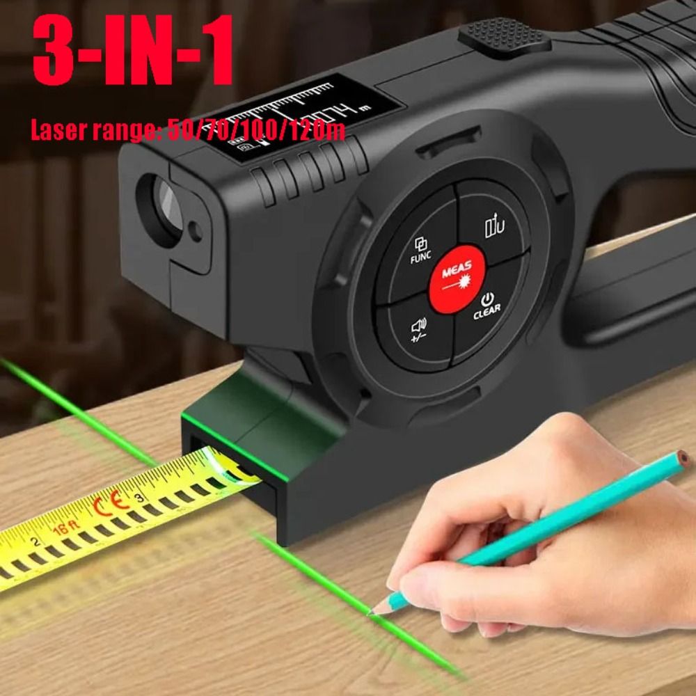 Industrial Laser Distance Sensor - 3-in-1 레이저 줄자, 접이식 충전식 디지털