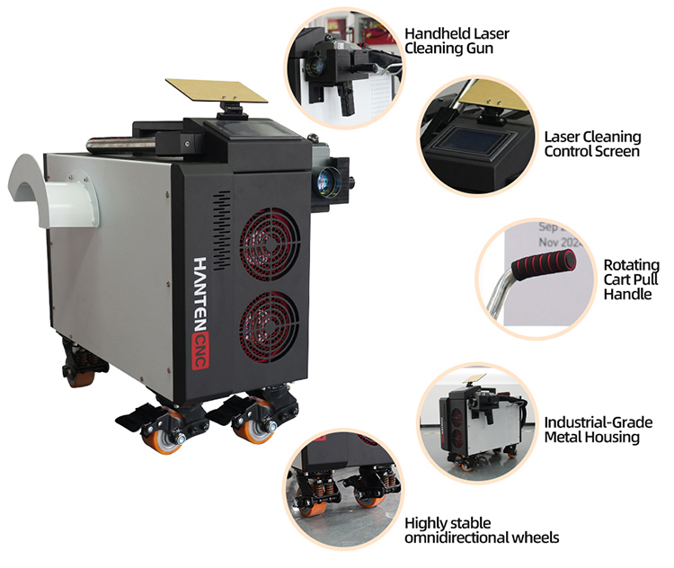 펄스 레이저 클리너 500W 공냉식 휴대용 오일 페인트 - Industrial Laser Paint Removal 리뷰 및 가격