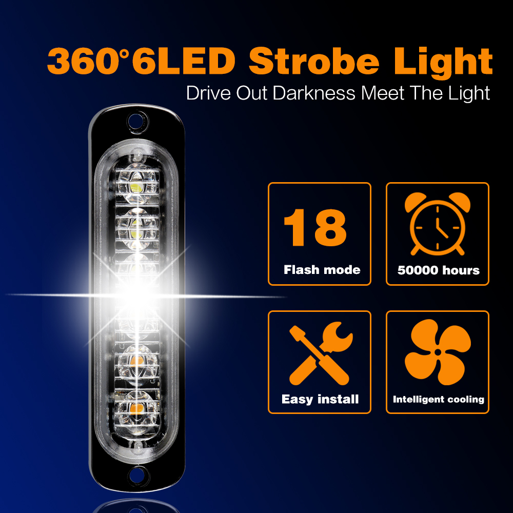 6 LED 스트로브 경고등 스트로브 비상 그릴 깜박이  - Industrial Laser Pointer 24V 리뷰 및 가격